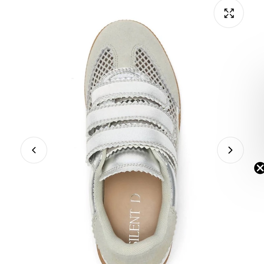 NWT Anthropologie SILENT D SEEN Sneaker in silver NWOT